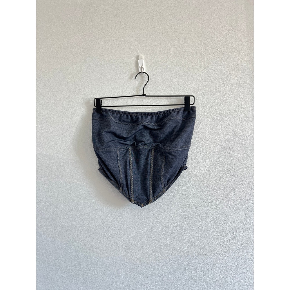 No Boundaries Juniors Strapless Denim-Style Bustier Top XXL Y2K Western-Glam